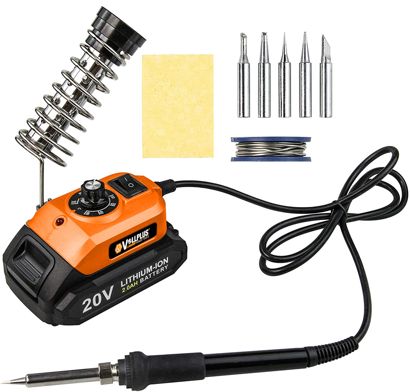 Vollplus VPCD2571 20V литий-ионный Электронный беспроводной паяльник, сварочный паяльник