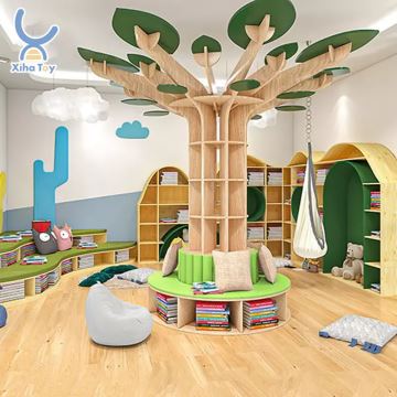 Библиотека XIHA мебель для детского сада Montessori дерево книжная полка стол и стул набор дневных принадлежностей лучшее обслуживание