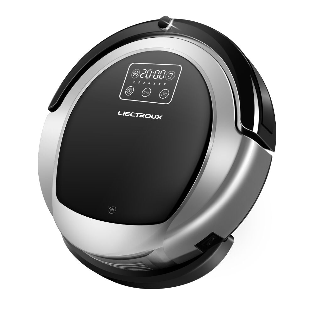 Робот-очиститель LIECTROUX B6009 с Wi-Fi приложением, 2D Навигацией по карте и интеллектуальной памятью, виртуальным блокировщиком, УФ-подсветкой, резервуаром для воды