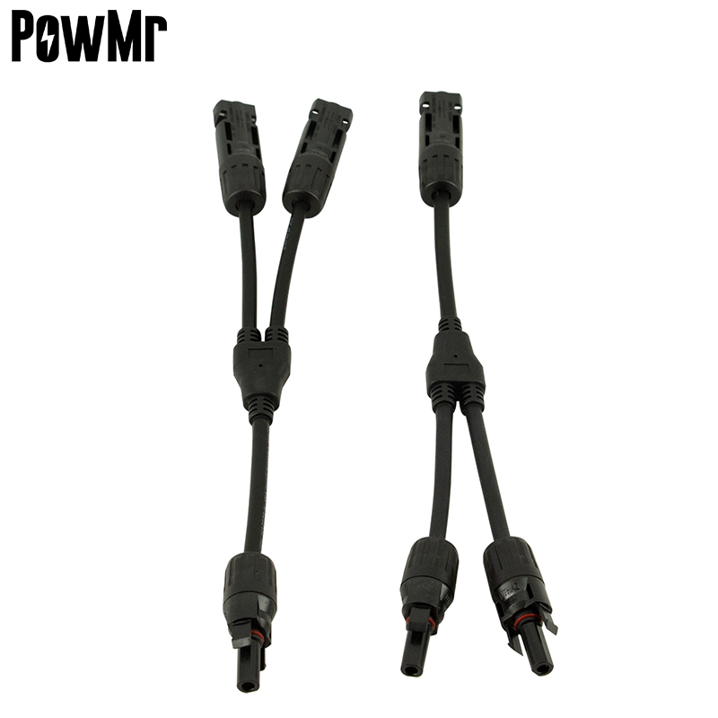 PowMr MCY-BN2 разъемы IP67 водонепроницаемый мужской и женский разъем кабеля панели солнечных батарей 2 в 1 отделения разъем