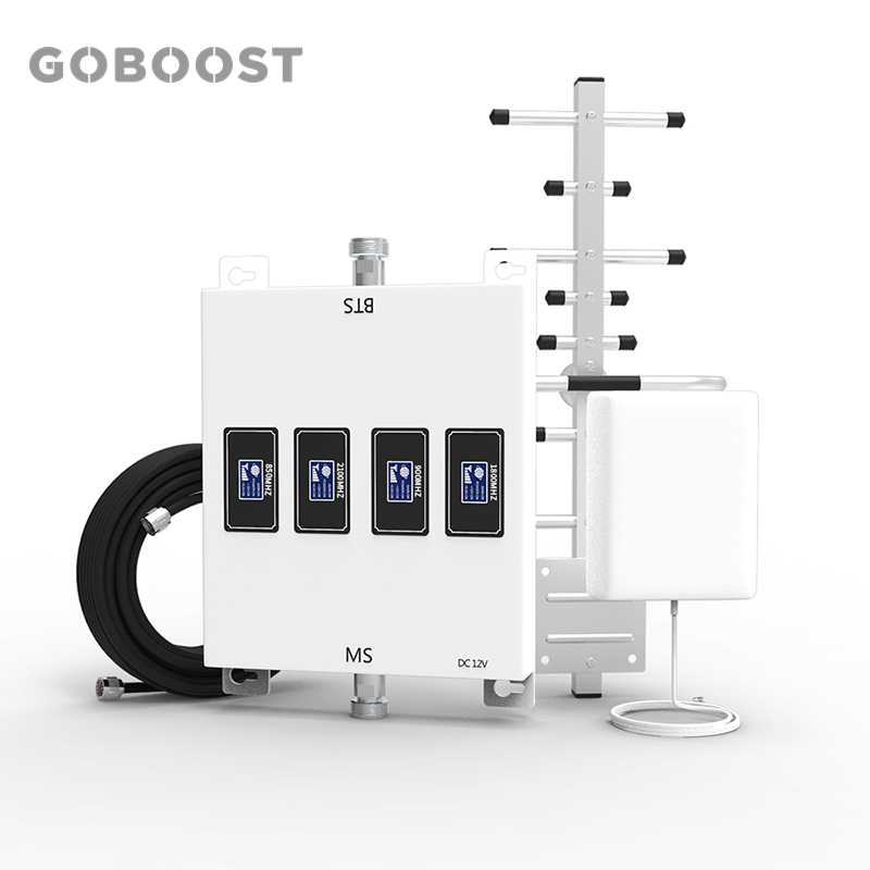 Goboost 800 900 1800 2100 МГц 2G 3G 4G четырехдиапазонный мобильный сигнал четырехдиапазонный усилитель телефонного сигнала усилитель