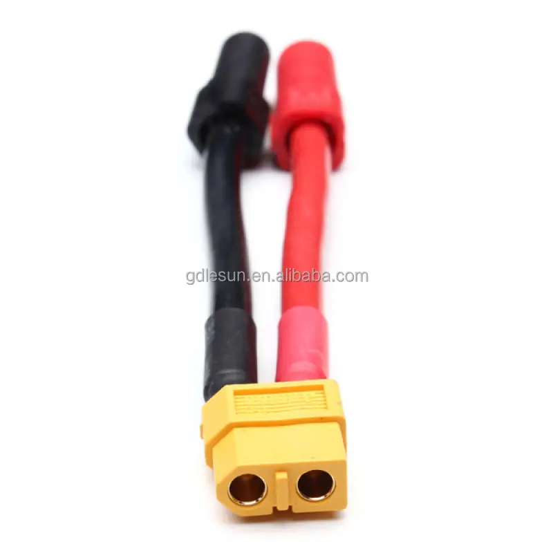 Custom Xt30 Xt60 Xt90 Xt90s Connector Male To Female Extension Cable Silicone Wire 16awg 14awg 10awg 10cm 15cm 20cm 30cm