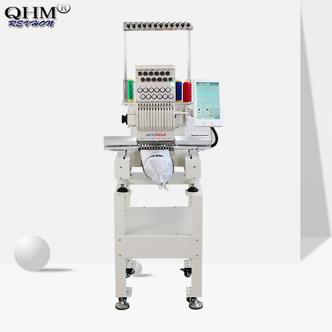 China Single Head Hat Flat Polo T-shirt Sequin Embroidery Machine with 12/15 Needles