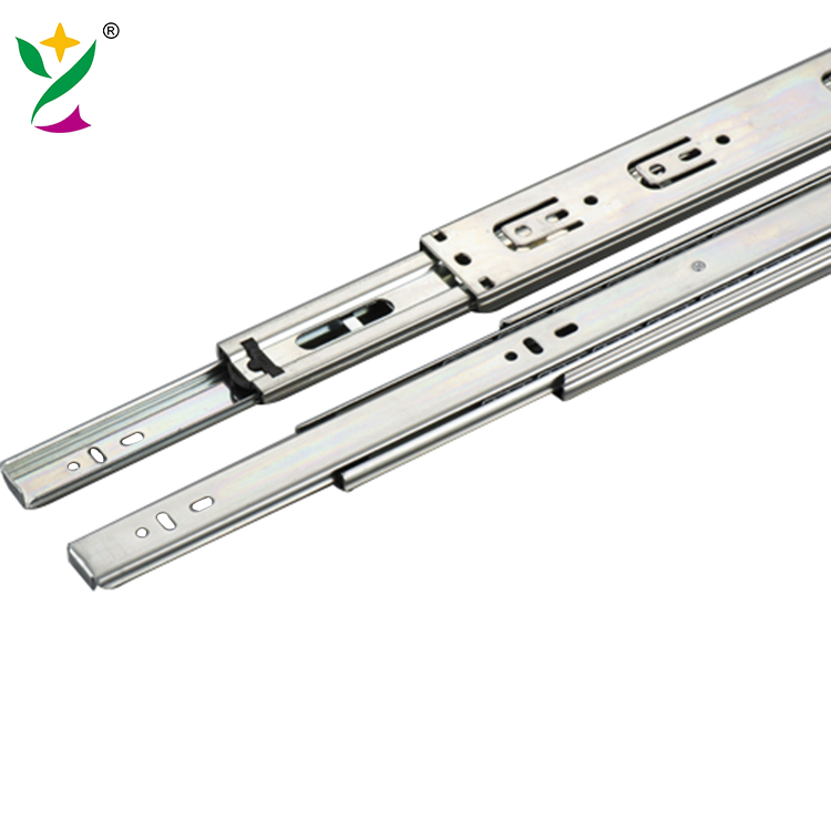 YUXING Telescopic Channel Undermount Soft Close Full Extension 3 Fold Ball Bearing Drawer Slide Rail Of Cabinet