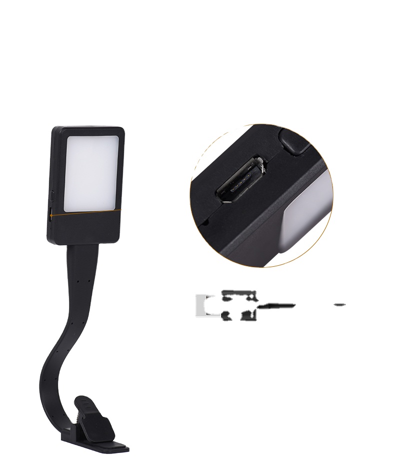 3 Levels Brightness Clip Reading Lights Book Lights Usb Battery Operated Portable Led Book Light For Reading Piano Travel