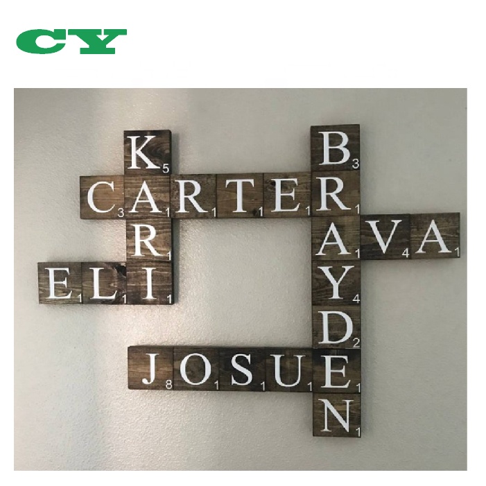 Wall Art Большой царапают настенная плитка стены искусства деревянные буквы