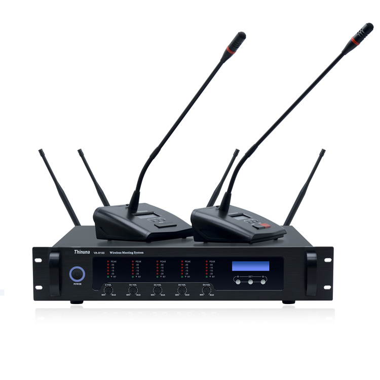 Thinuna VA-8100 профессиональный УВЧ беспроводной цифровой обсуждения отслеживания видео аудио конференц-системы