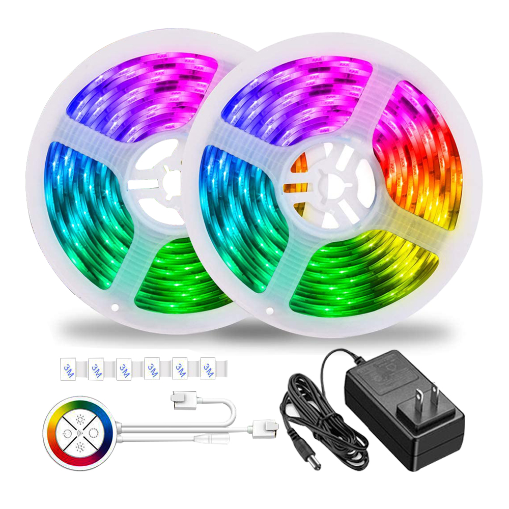 Wifi Voice Control Colorful Dream Color Magic Chasing Effect 12V 5M 10M 5050 RGBIC LED Strip Light