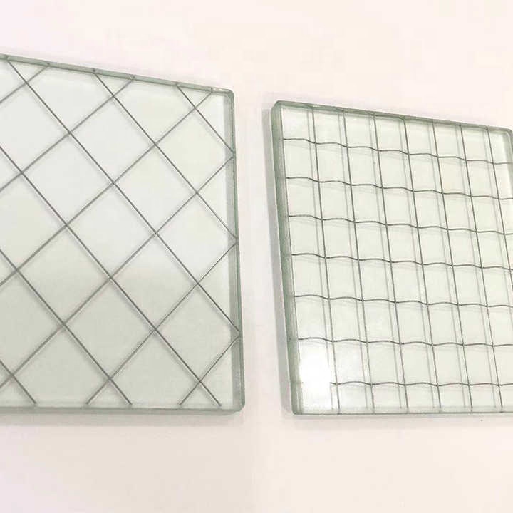 6mm/8mm/12mm Laminated Glass Art copper Weave Wire Mesh Wired Glass