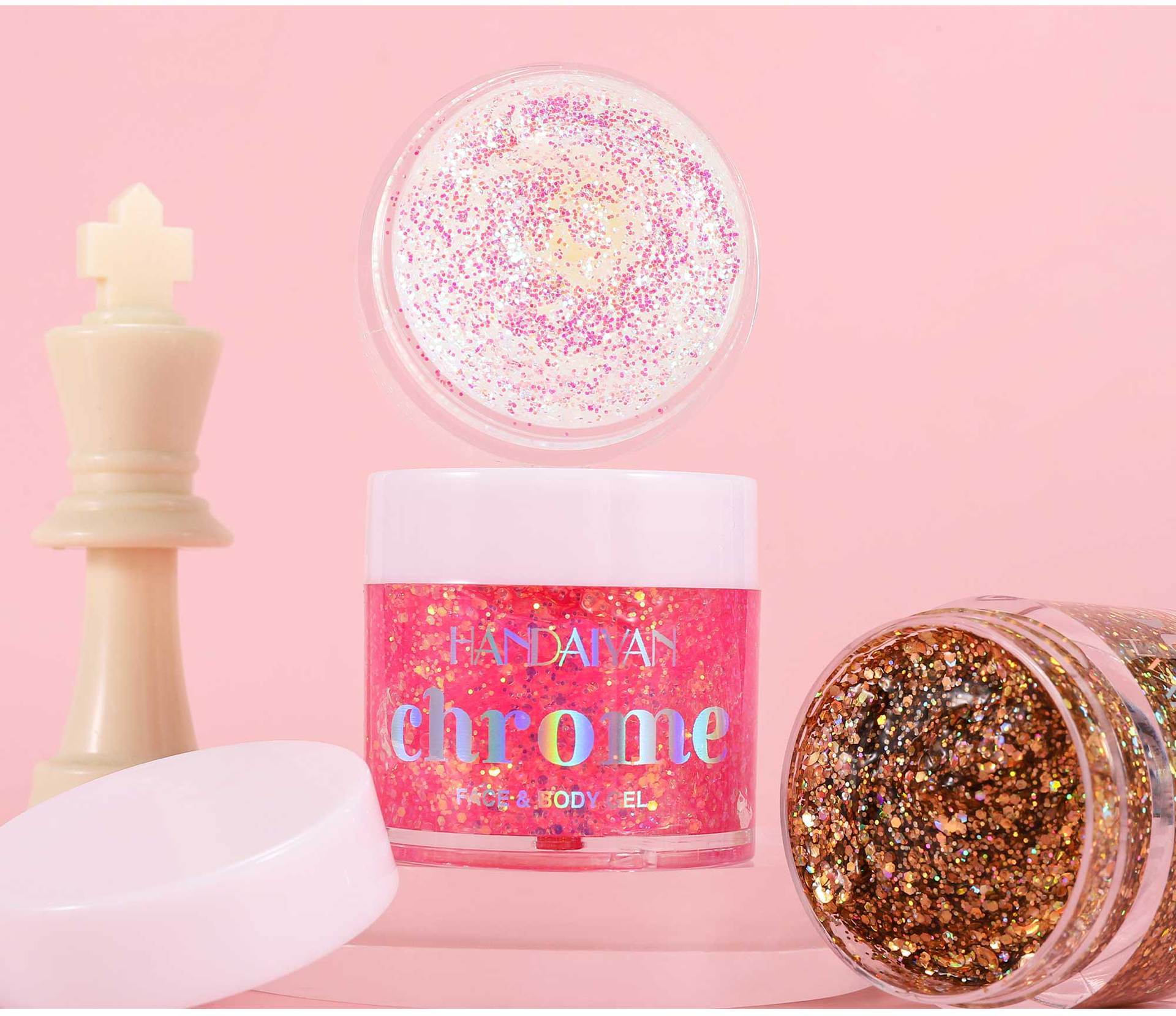 Fine Shimmer Gel Chameleon Sequin Eyeshadow Highgloss Glitter Nail Hair Body Face Multifunction Makeup Decoration Party Festival