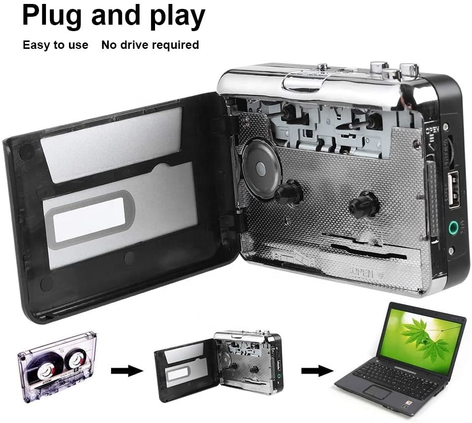 USB портативный кассетный плеер конвертирует старые кассеты в MP3 непосредственно в USB флэш-накопитель кассеты в MP3 конвертер
