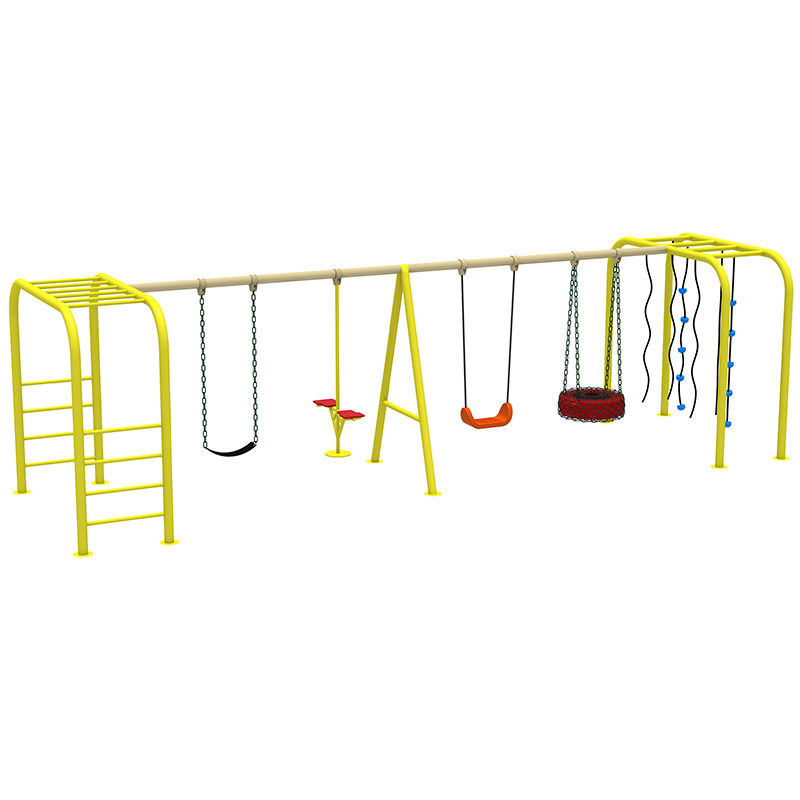 Multiplayer Safety beautiful multifunctional shape metal outdoor swing for children's playground