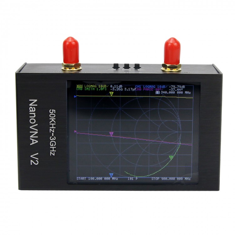Векторный анализатор сети NanoVNA V2, антенна для коротких волн HF, VHF, UHF, 2,8 дюйма, 50 кГц-3 ГГц