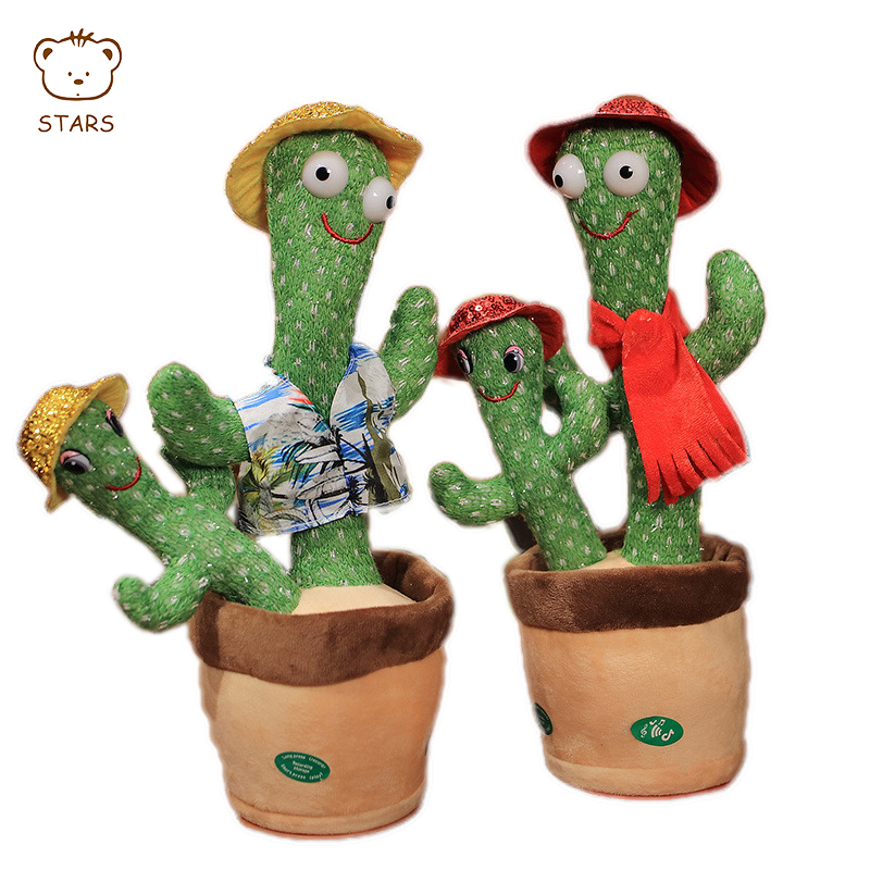 China new fashion 120 songs singing and dancing cactus Plush toys