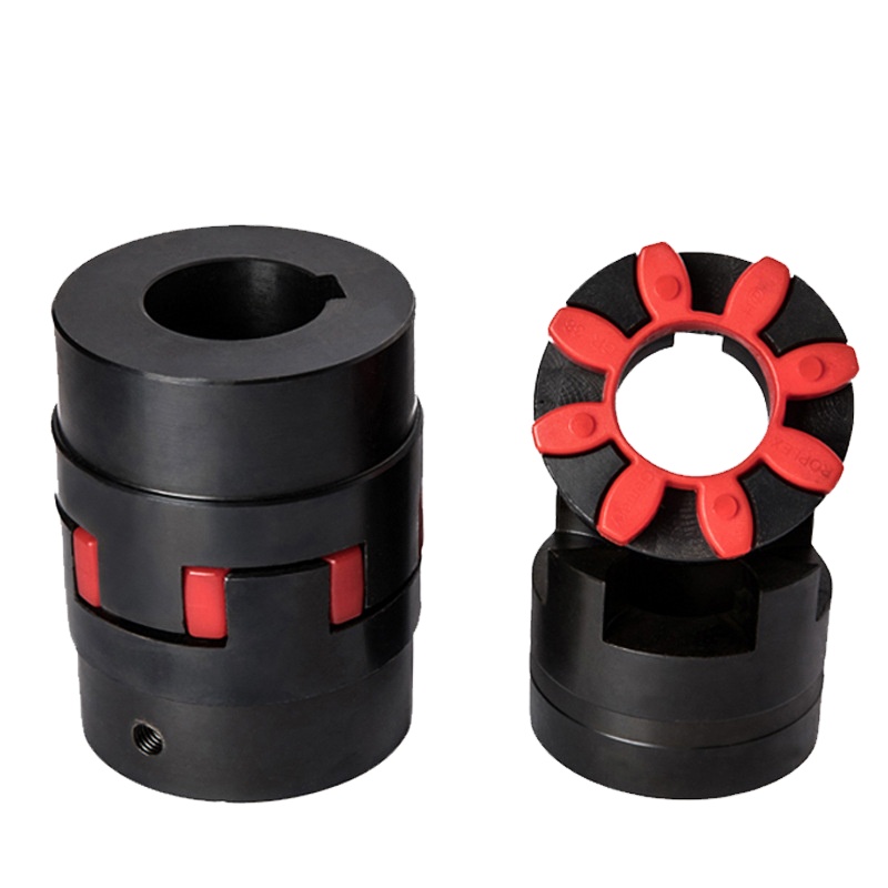 Jaw rubber flexible shaft coupling with flange shaft bore size can be sutomized