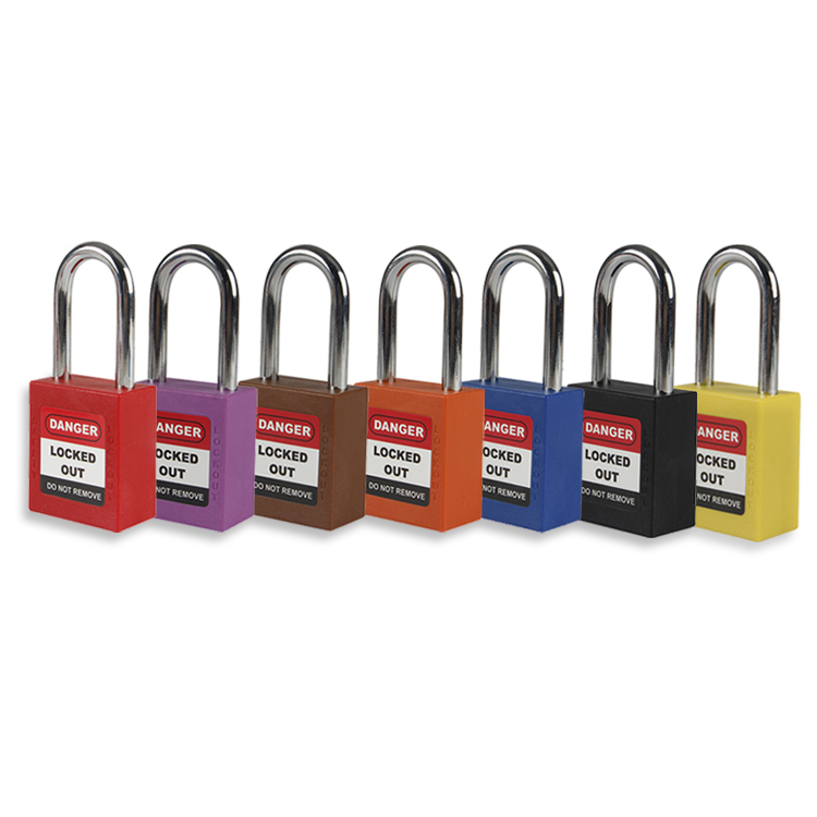Multiple Size Lock Available Portable Stainless Steel Shackle Abs Safety Padlock High Red Nylon Master Lock Key