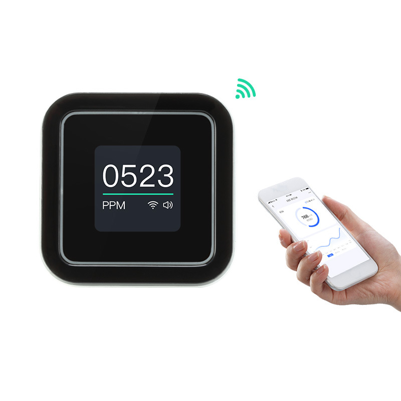 Детектор углекислого газа с Wi-Fi подключением, анализатор качества воздуха, датчик CO2, тестер газа, портативный детектор
