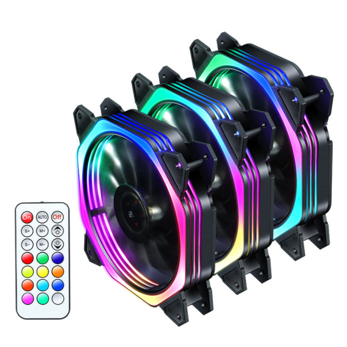 Недорогой компьютер, мини-процессор RGB 12 В, кулер ЦП, воздушное охлаждение, светодиодный вентилятор, корпус вентиляторов