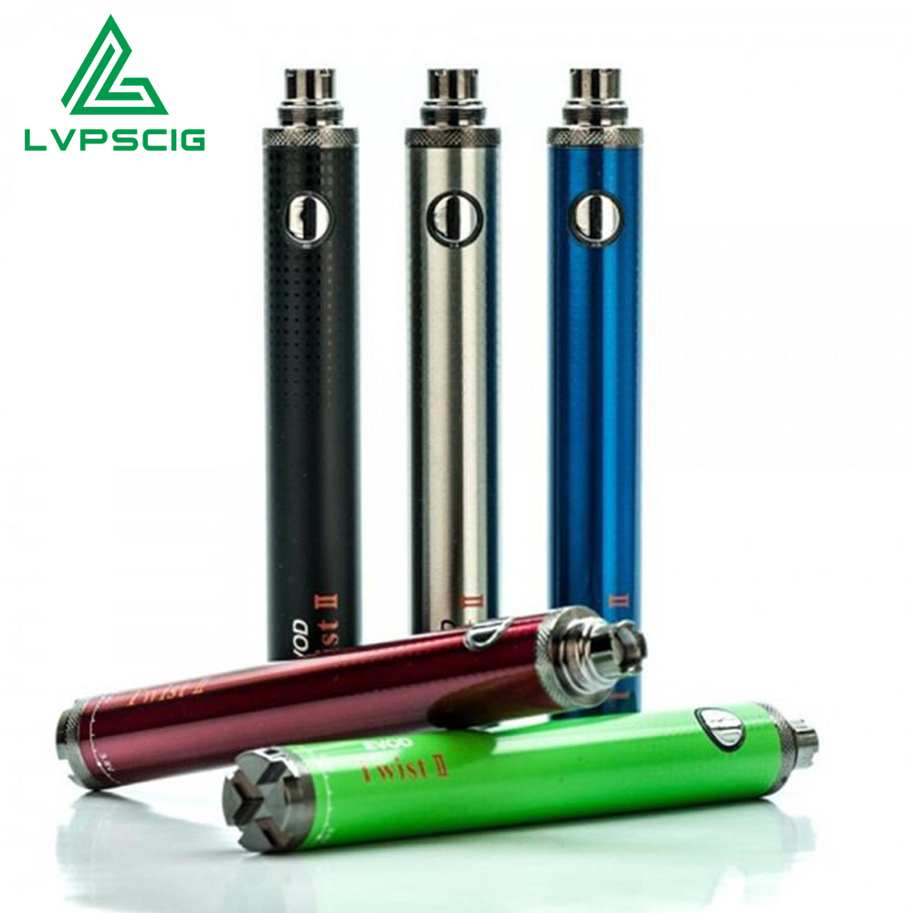 LVPSCIG оптовая продажа Evod Twist 2 батарея OEM электронная сигарета Evod Twist II батарея переменного напряжения 3,3-4,8 в электронная сигарета