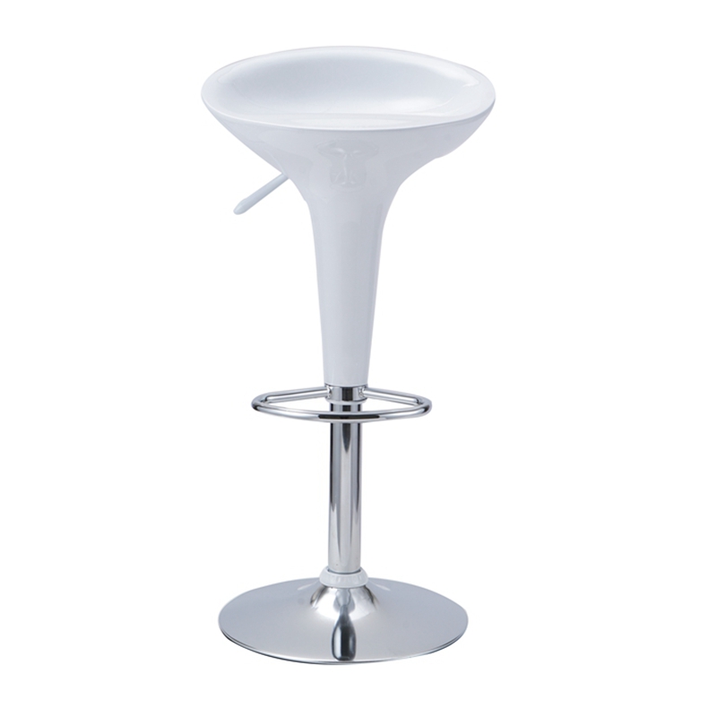 Factory Directly Wholesale Custom Height Adjustable Swivel PP Seat Chrome Frame Kitchen Dining Bar Stool Chair