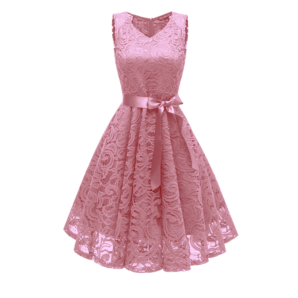 Fashion Women V Neck Mesh Pleated Long Dress Wedding Party Evening Bridesmaid Dresses