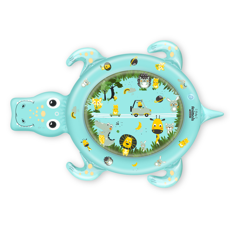 Lovely Crocodile Can Be Customized Soft Toy Filling with Water or Air Safe Thicken PVC Inflatable Baby Play Toys Mat