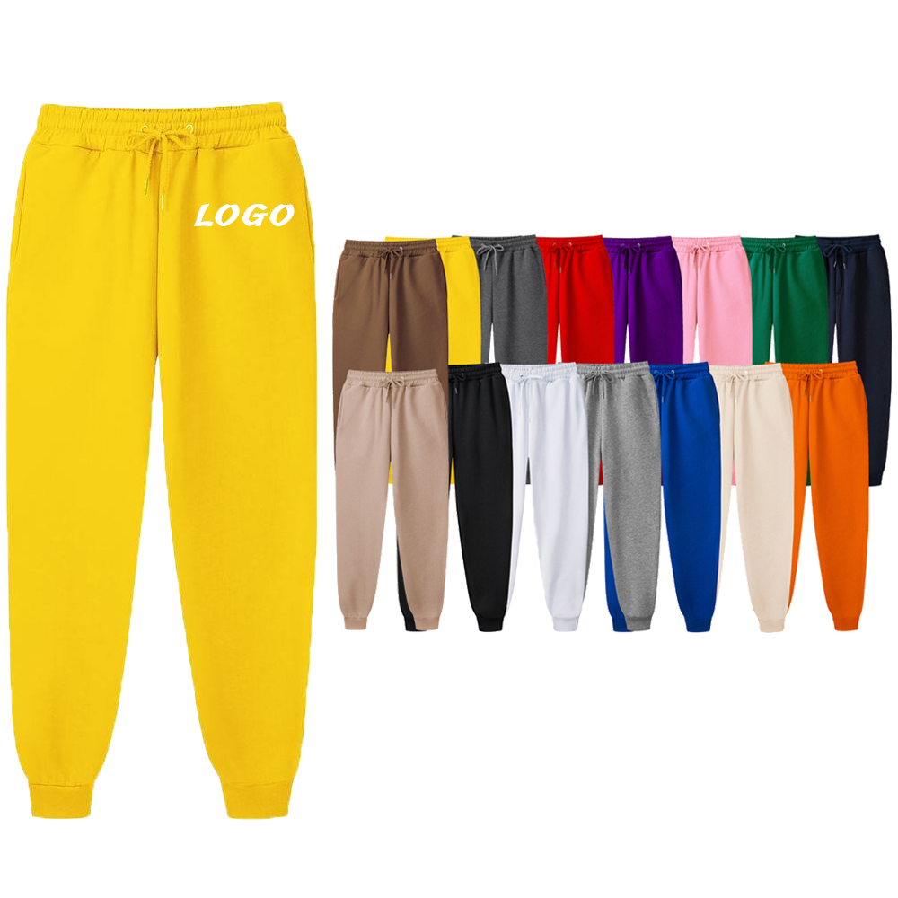 Autumn Winter Sport Gym Sweatpants Elastic Waist Slim fit Bodybuilding Organic Cotton Trousers Men