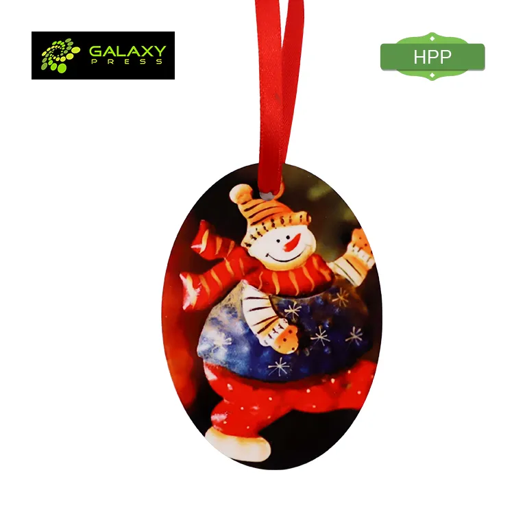 DYE sublimation Blanks HPP Christmas ornaments Double-sided for Heat Press Printing
