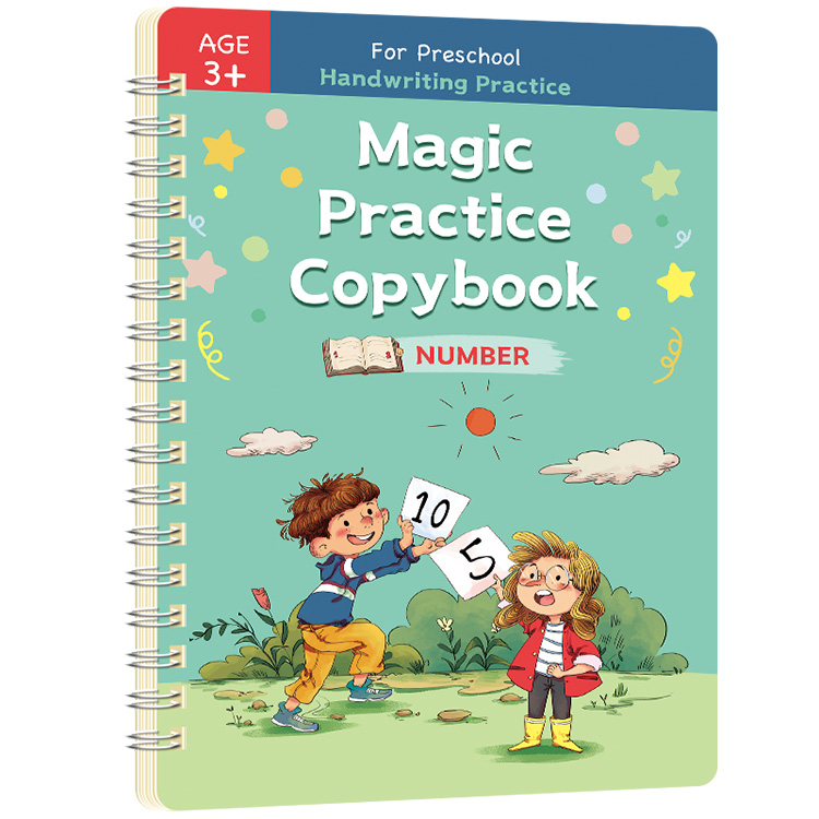 4 piece magic reusable calligraphy practice copybook magic ink copybooks for kids reusable handwriting books children