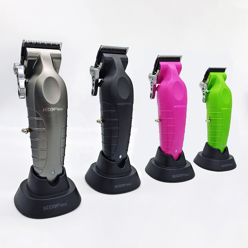 2023 KooFex Pro Barber Haircut Machine Graphite DLC T-Blade Hair Cutter Rechargeable Wireless Hair Clipper