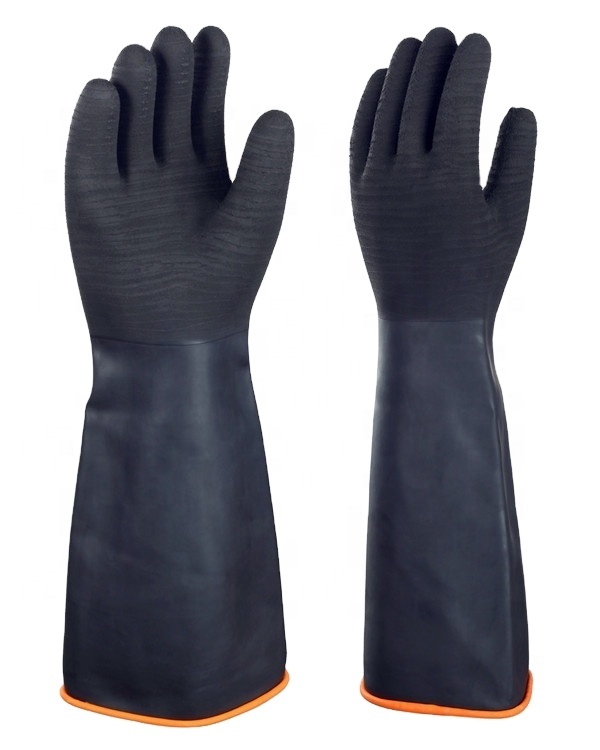 Xingli 18 "длинный рукав 45 см китайская фабрика guantes достаточный заводской запас Промышленные Латексные Перчатки Неподдерживаемые перчатки