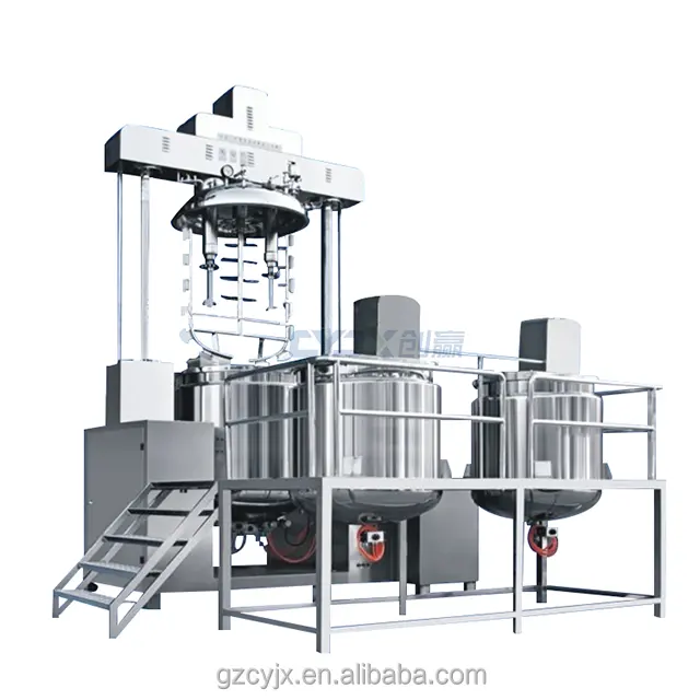CYJX Hot Sales Vacuum portable mixer cosmetic lotion emulsifier machines body cream production line manufacturing equipment