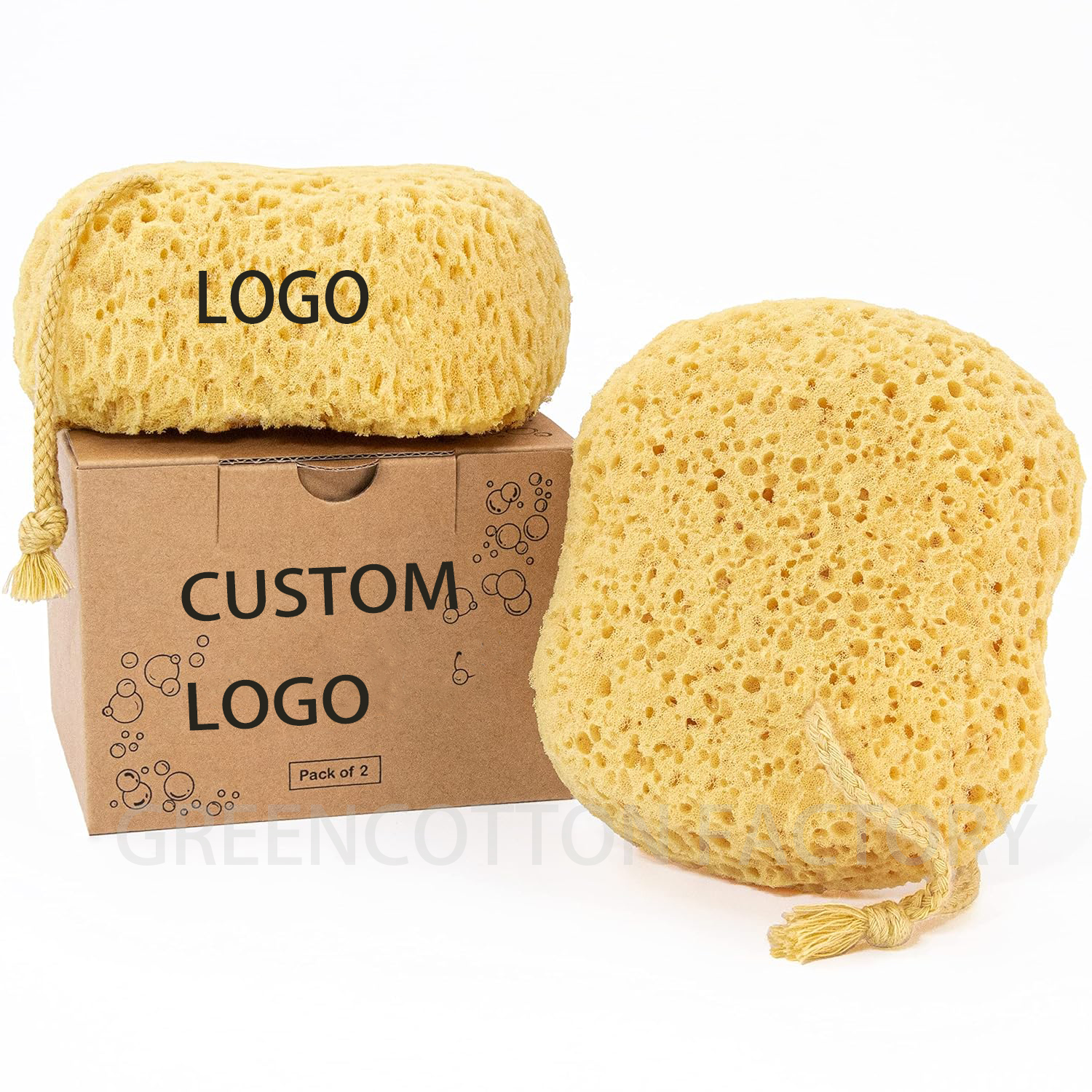 Custom Logo Premium Bath Shower Sponge Foam Cellulose Loofah Sponge Body Sponge For Shower Large Size Lots Of Lather Curvy