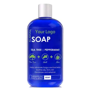 Soothes Dry Itchy Cracked Flaky Skin Organic Body Wash Vitamin E C Aloe Vera Eucalyptus Oil Tea Tree Body Wash