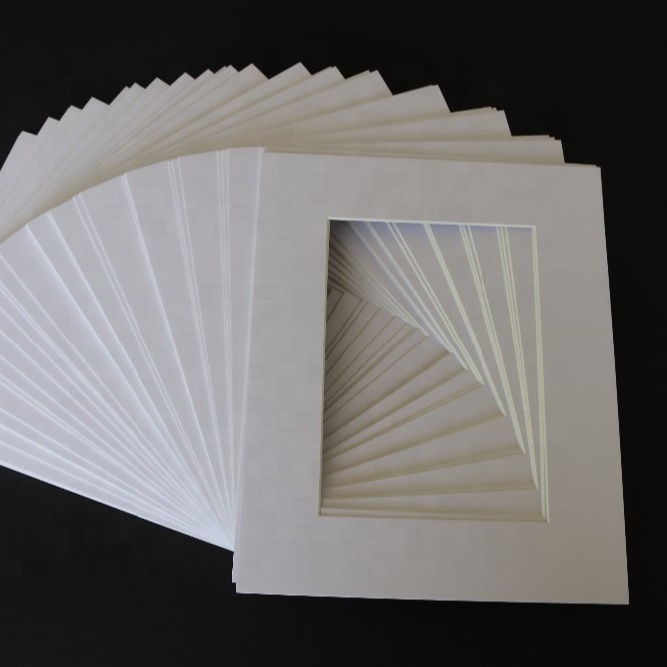 Wholesale precut 1.4mm white core photo frame matboard