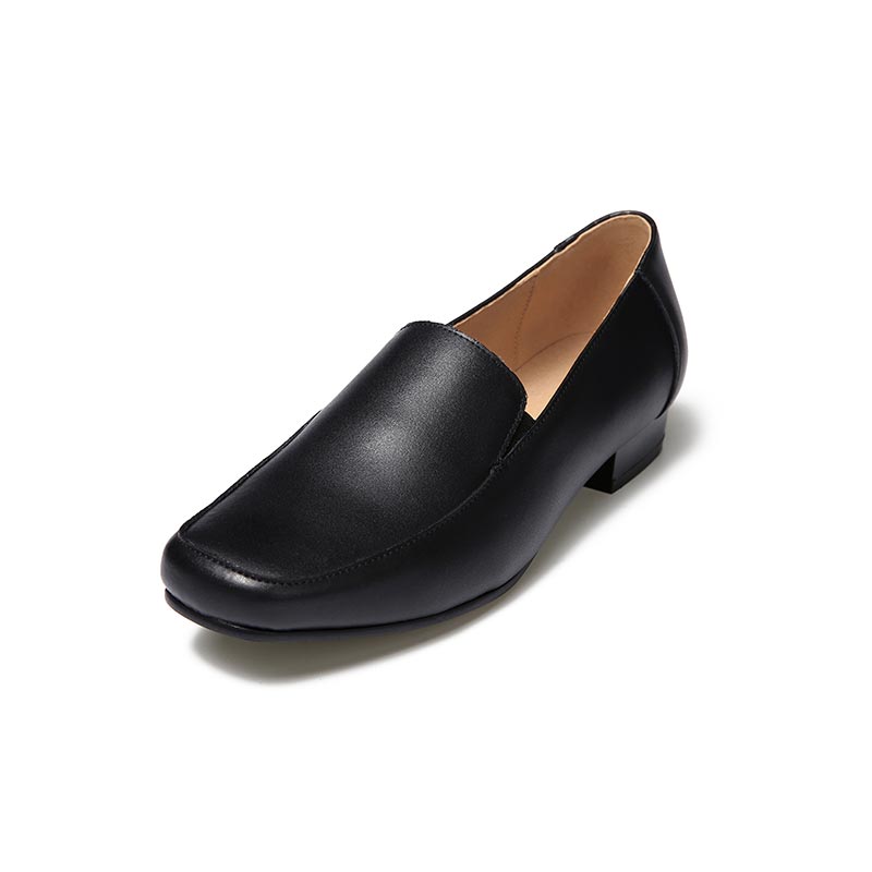 Custom Woman Lady Office Dress Shoes Black Genuine Leather Shoes