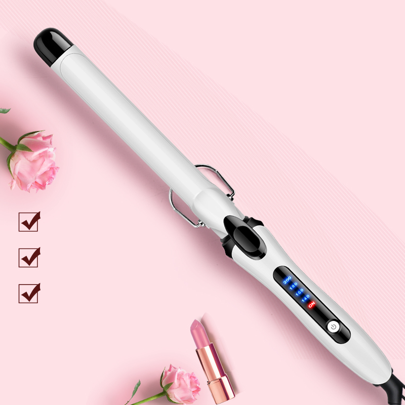 Factory Professional Style Good Quality Hair Straighten And Curling Wand Ceramic Glaze Iron Rotating Wavy Curl Hair Curler 32mm