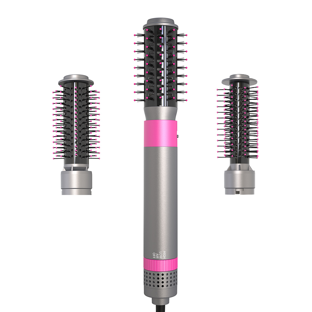 One step Multifunctional hot air brush and volumizer 5 in 1interchangeable curler and straightener salon at home
