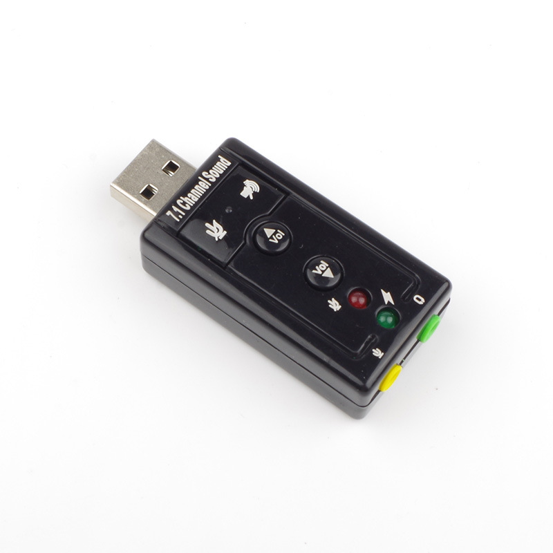 7,1 каналов USB внешняя звуковая карта 3D объемный звук с кнопкой управления звуковой картой