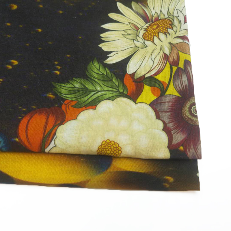 custom viscose crepe floral digital print fabric printing rolls