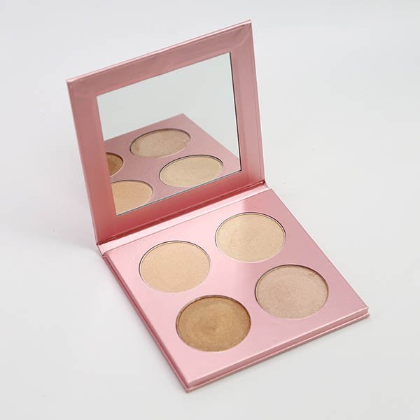 Wholesale Private Label 4 Colors Palette Contour Highlighter High Quality Cosmetics Makeup Face Pressed Powder Highlighter