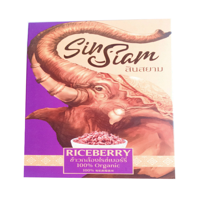 Thai Organic Rice SiinSiam 100% Organic Riceberry Thai Riceberry High Antioxidant Premium Quality Product