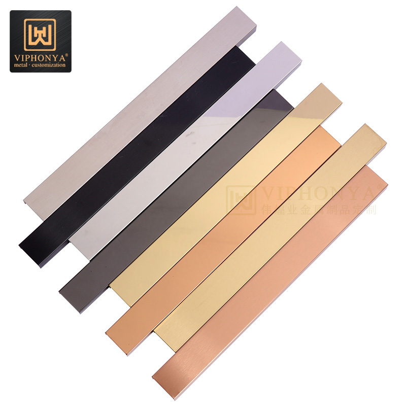 Stainless Steel Tile Profile Hairline Silver Ceramic U Shape Tile Trim