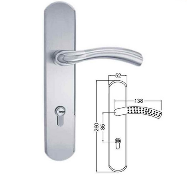 СПЛИТ дверные ручки Locksets нержавеющая сталь полые трубки ручка блокировки