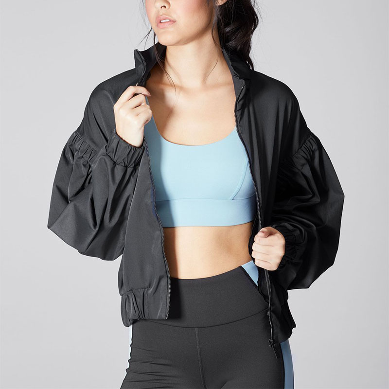 Куртка Chaquetas Женская с длинным рукавом, уличная спортивная водонепроницаемая толстовка на молнии, однотонная черная