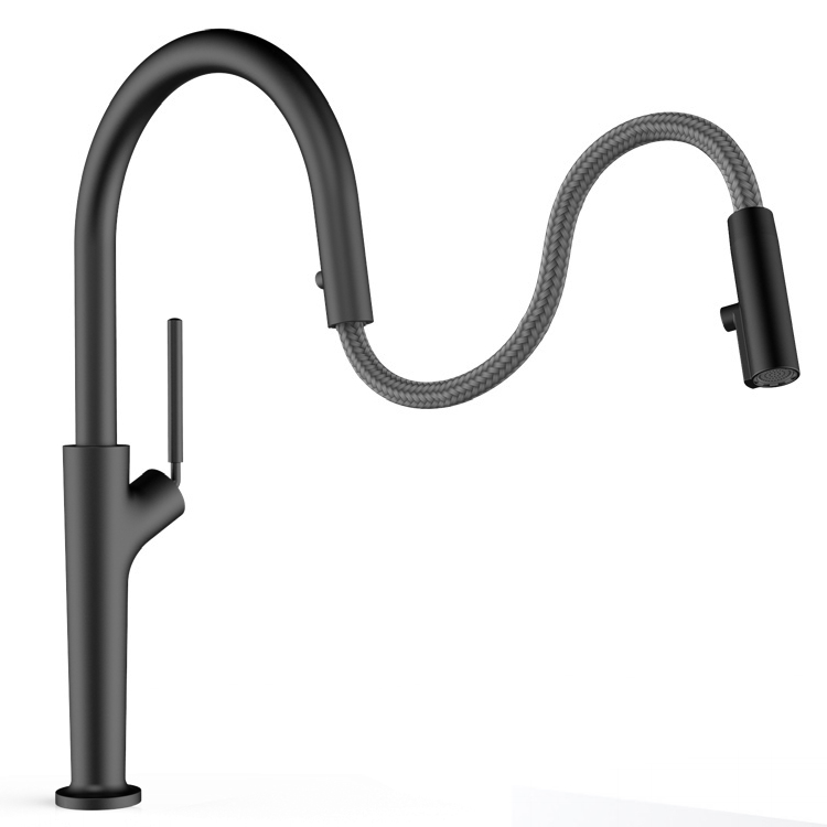 Kitchen Faucet Brass Deck Mounted Basin Hot Cold Water Kitchen Mixer Black Grey OEM Bathroom Tap