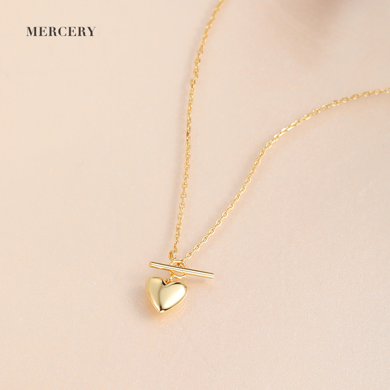 Серебряная подвеска 925 пробы 18 K Позолоченные ювелирные изделия ожерелье, нержавеющая сталь, сердце, Романтический Настоящее серебро ювелирные изделия 925 серебряное ожерелье