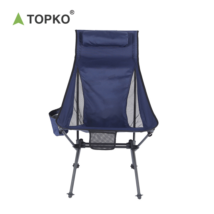 TOPKO OEM регулируемый уличный лаунж оптовая продажа тканевый материал складная рама пляж Кемпинг стул металлическая упаковка мебель
