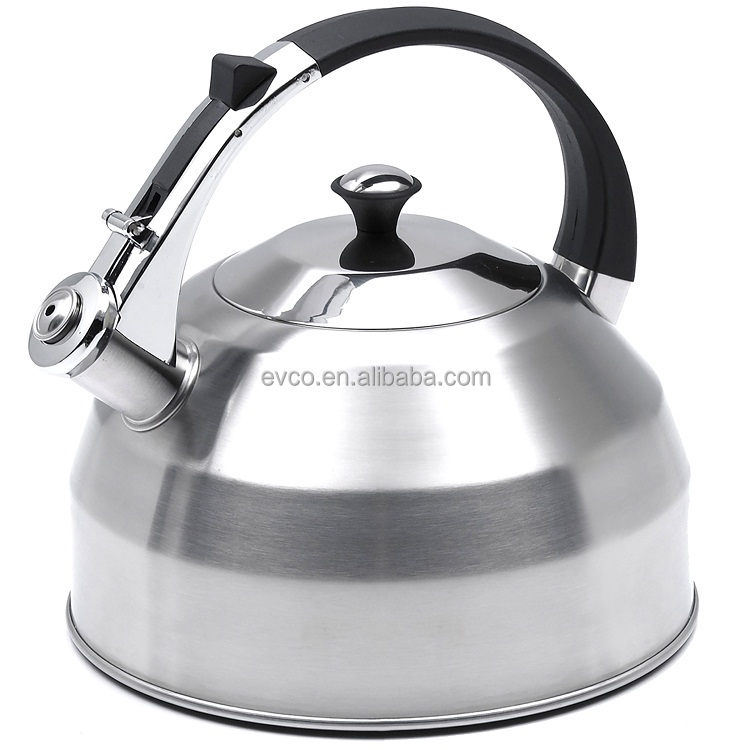 Панорама 2,6 Qt. Чайный чайник из нержавеющей стали со свистком