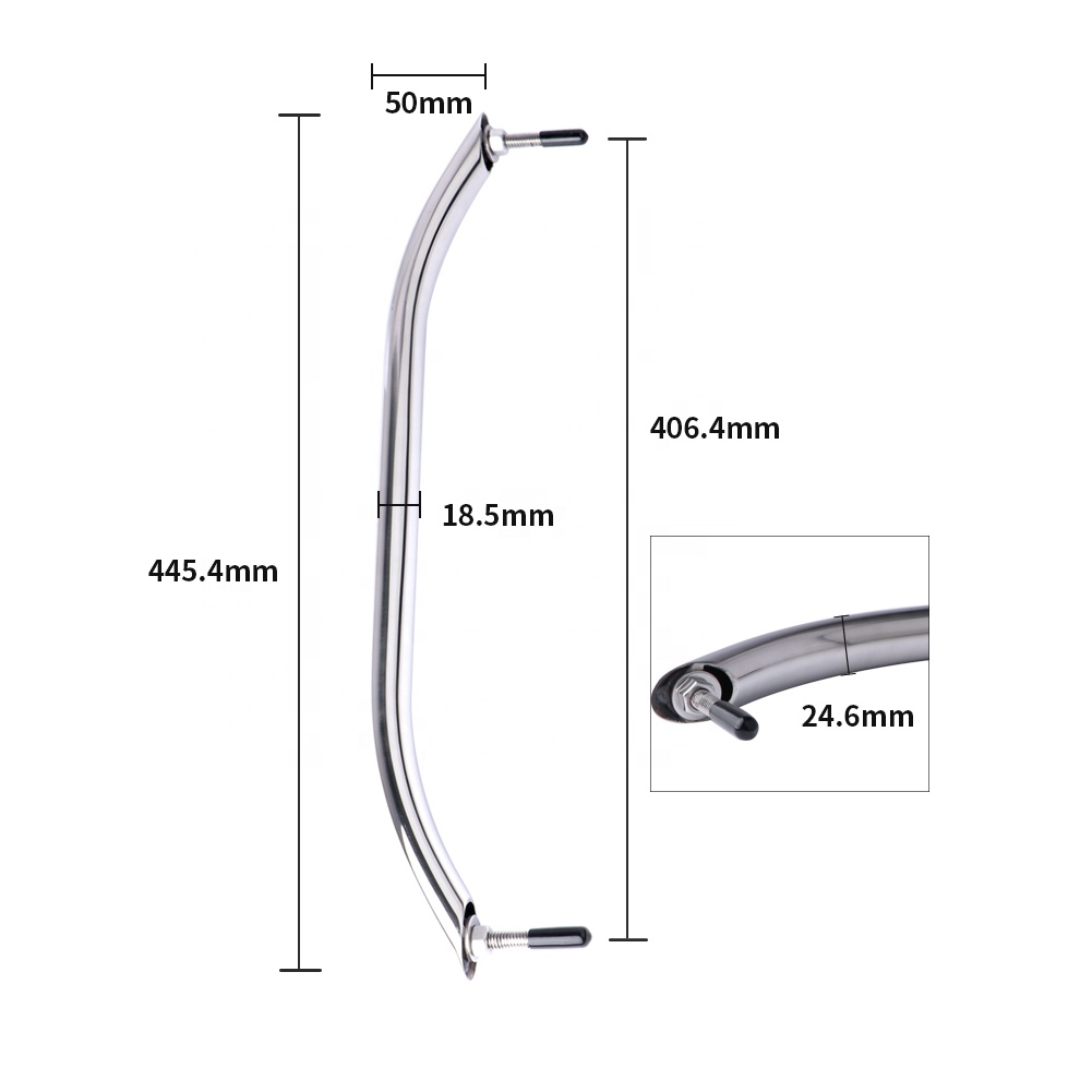 Stainless Steel Grab Rails Marine Oval Grab Handle Boat Handrails for sale